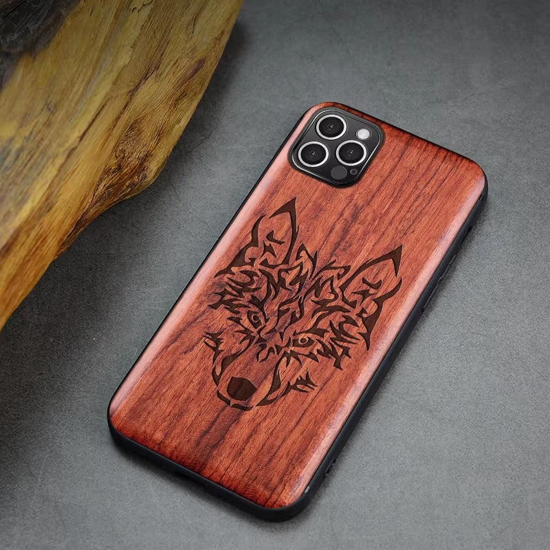 Premium Apple iPhone Case, MagSafe Compatible, Camera Lens Protection, Screen Protection, Ultra Thin, Real Wood Cover