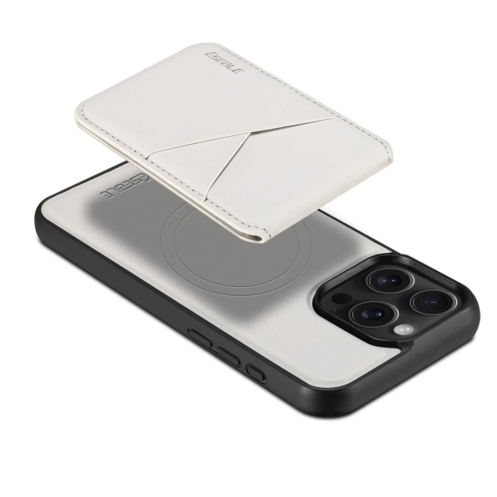 Luxuriöse Magnetische Leder Geldbörse iPhone Hülle – 2-in-1 MagSafe Kartenhalter, Ständer, Stoßfesten Schutz, Premium Design, Kabelloses Laden Kompatibel für iPhone Modelle
