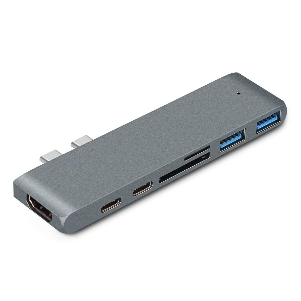 High-Speed USB-C Hub with HDMI 4K, Thunderbolt 3, USB 3.0, SD/TF Card Reader, PD Charging – Type-C Adapter Dock for MacBook Air, Pro, and USB-C Laptops
