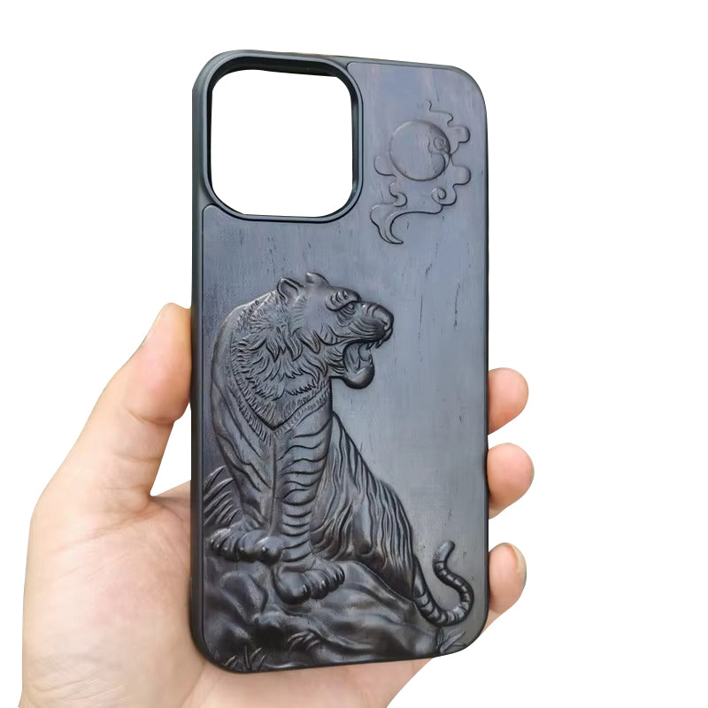 Luxury Apple iPhone Case, MagSafe Compatible, Camera Lens Protection, Screen Protection, Ultra Thin, Shockproof, Magnetic, Full All Around Protection, 3D Carved Wood Cover