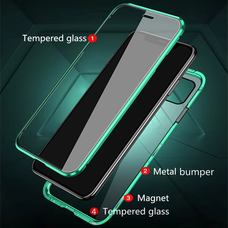 Premium Apple iPhone Case Compatible, Camera Lens & Screen Protection, Ultra Thin Magnetic Full All Around Protection Cover 