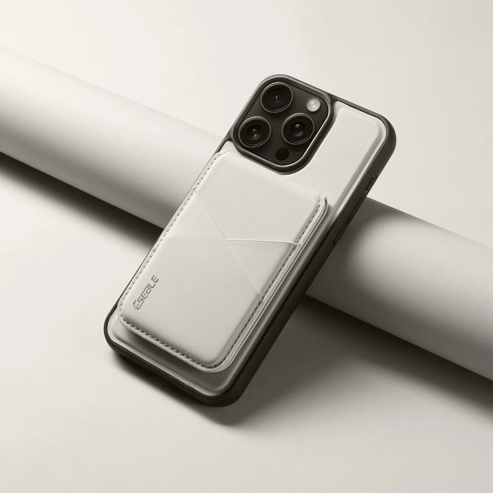 Luxuriöse Magnetische Leder Geldbörse iPhone Hülle – 2-in-1 MagSafe Kartenhalter, Ständer, Stoßfesten Schutz, Premium Design, Kabelloses Laden Kompatibel für iPhone Modelle