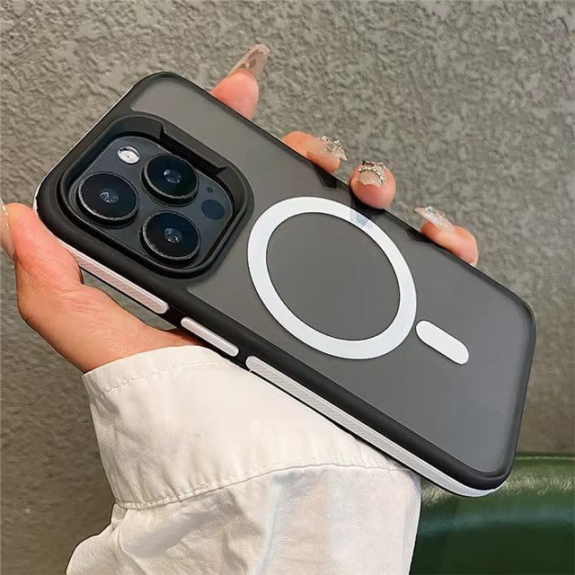 Luxury Apple iPhone Case Camera Lens & Screen Protection, Ultra Thin Shockproof Magnetic Full All Around Protection Cover 