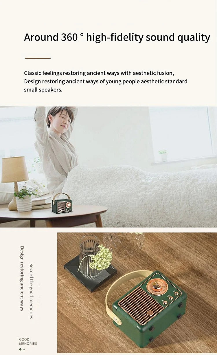 High Quality Portable Bluetooth Speaker for iPhone, Waterproof Wireless Subwoofer, Outdoor Loud Music Box with Deep Bass for Car and Home Use