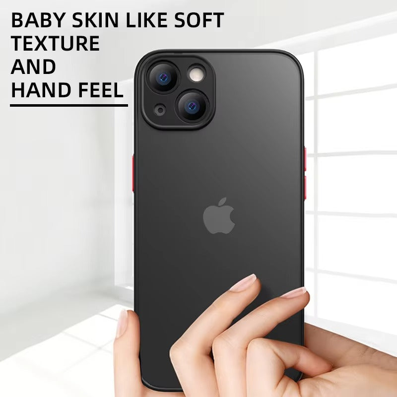 Robust Apple iPhone Case, MagSafe Compatible, Camera Lens & Screen Protection, Ultra Thin, Shockproof, Magnetic Full All Around Cover – Matte Armor Case with Clear Silicone Edges & Hard PC Back for Durable Protection