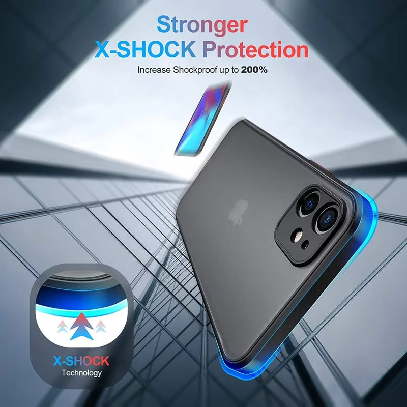 Robust Apple iPhone Case, MagSafe Compatible, Camera Lens & Screen Protection, Ultra Thin, Shockproof, Magnetic Full All Around Cover – Matte Armor Case with Clear Silicone Edges & Hard PC Back for Durable Protection
