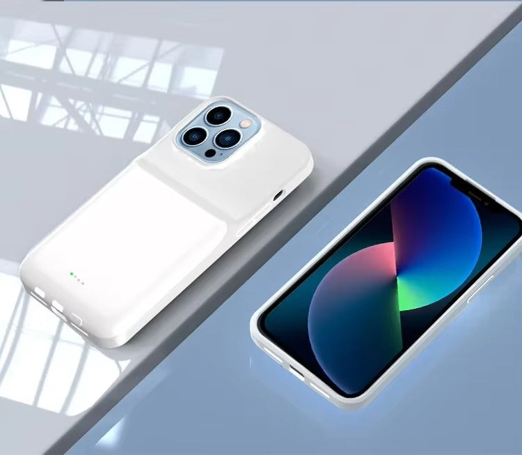 Hochwertige Apple iPhone Hülle, MagSafe-kompatibel, Kameraobjektiv- und Bildschirmschutz, ultradünne stoßfeste magnetische Rundumschutzabdeckung mit 5000mAh 10000mAh Powerbank
