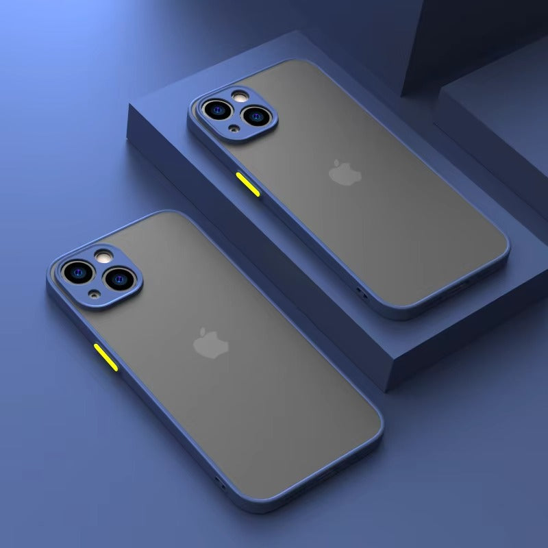 Robust Apple iPhone Case, MagSafe Compatible, Camera Lens & Screen Protection, Ultra Thin, Shockproof, Magnetic Full All Around Cover – Matte Armor Case with Clear Silicone Edges & Hard PC Back for Durable Protection