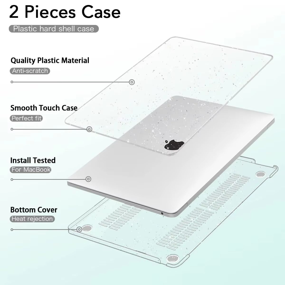 Premium Hard Shell Case for MacBook Air 13.6, 15 M1, M2 and Pro 13, 14, 16 – Slim, Protective Laptop Cover for Apple Notebook, Scratch-Resistant and Lightweight
