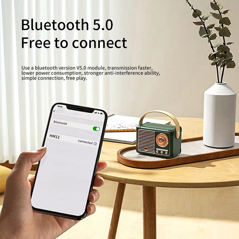 High Quality Portable Bluetooth Speaker for iPhone, Waterproof Wireless Subwoofer, Outdoor Loud Music Box with Deep Bass for Car and Home Use