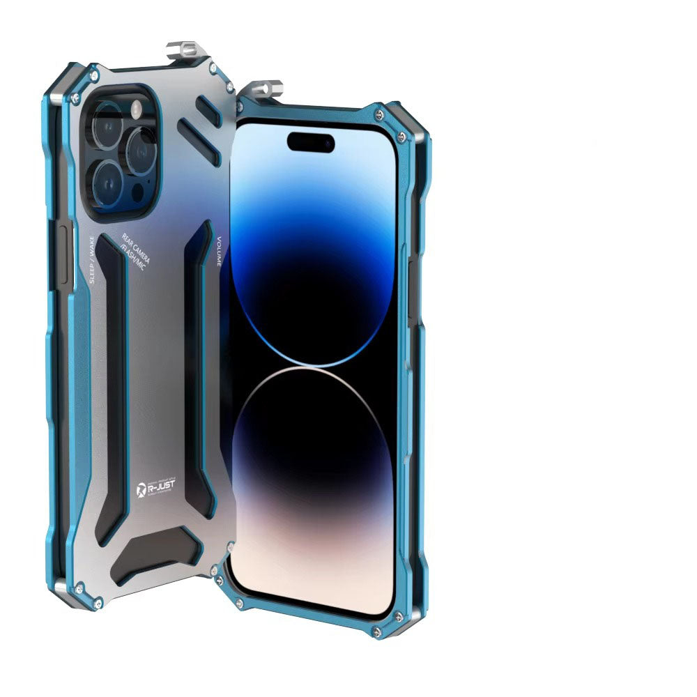 High Quality Apple iPhone Case, MagSafe Compatible, Camera Lens & Screen Protection, Ultra Thin, Shockproof, Magnetic Full All Around Cover – Hard Aluminum Metal Case with Shockproof Protection & Durable Design
