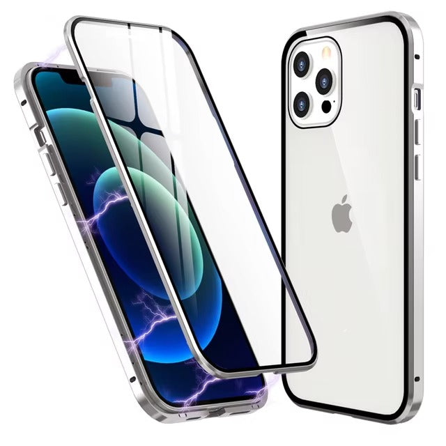 Premium Apple iPhone Case Compatible, Camera Lens & Screen Protection, Ultra Thin Magnetic Full All Around Protection Cover 