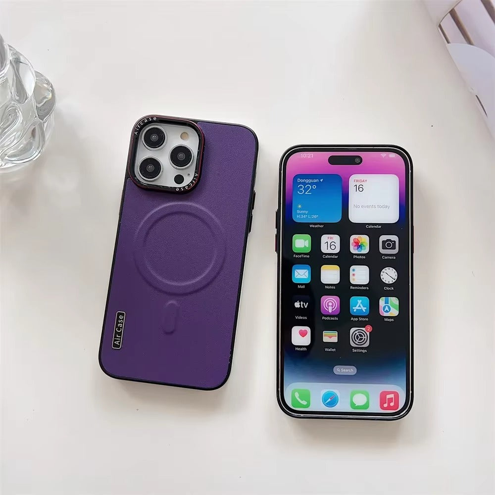 Luxury Apple iPhone Case Camera Lens & Screen Protection, Ultra Thin Shockproof Magnetic Full All Around Protection Cover 