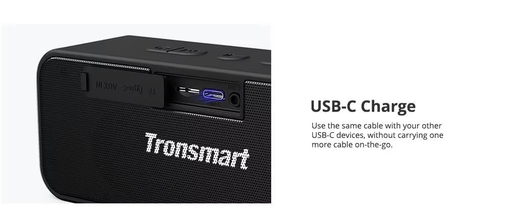 High Quality Portable Bluetooth Speaker – 20W Deep Bass, IPX7 Waterproof, NFC, 24H Playtime, Micro SD, Voice Assistant, True Wireless Stereo, USB-C Charging