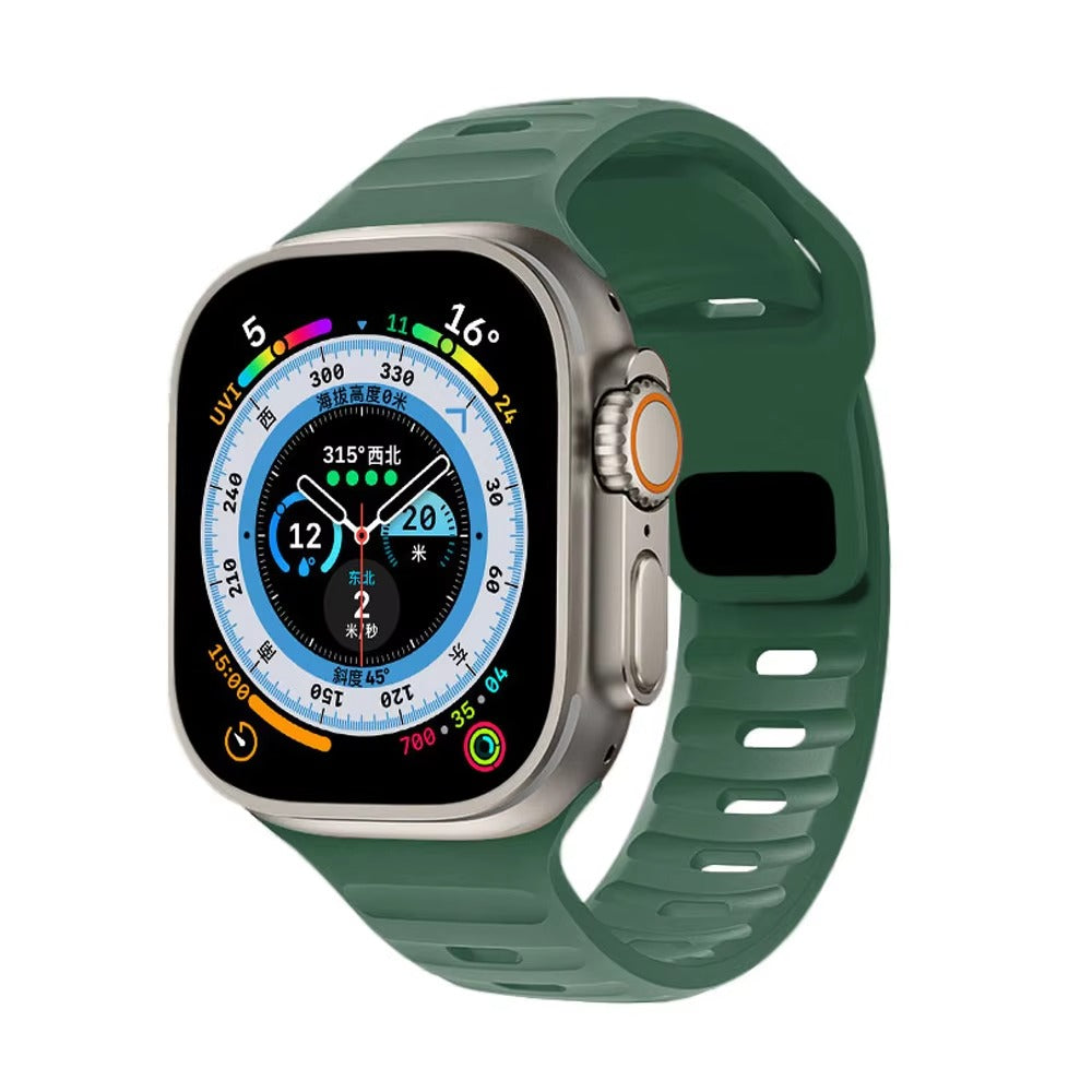 Premium Silicone Sport Watch Band – Soft, Waterproof, Adjustable Strap Compatible with 38mm to 49mm Smartwatches, Breathable & Lightweight Design