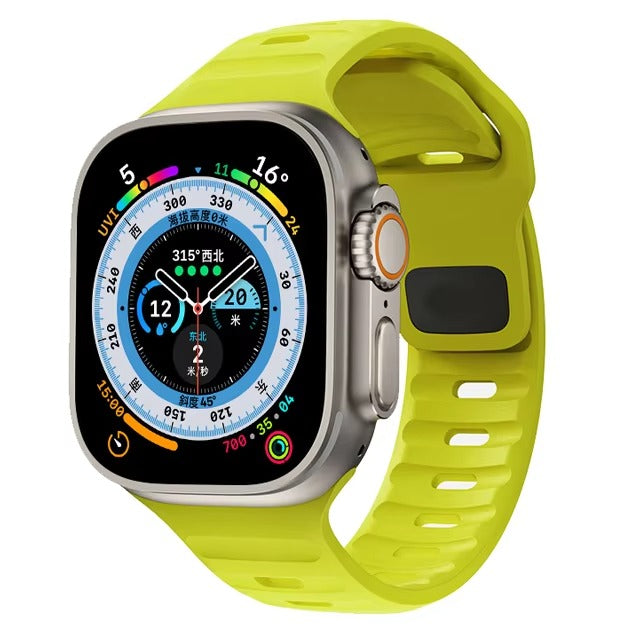 Premium Silicone Sport Watch Band – Soft, Waterproof, Adjustable Strap Compatible with 38mm to 49mm Smartwatches, Breathable & Lightweight Design