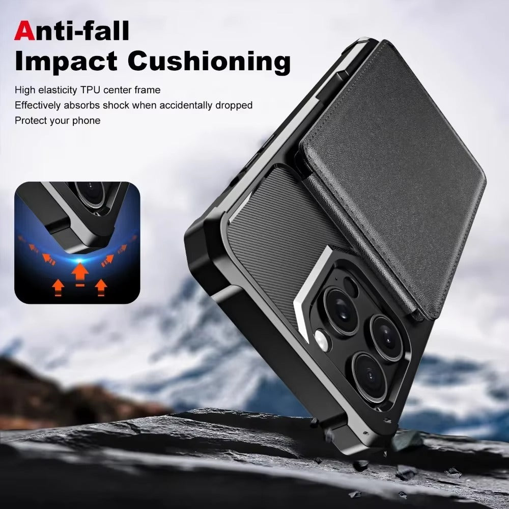 Premium Apple iPhone Hülle, MagSafe-kompatibel, Kameraobjektiv- und Bildschirmschutz, ultra dünn, stoßfest, magnetisch, vollständiger Rundumschutz, vollständige Metall-Schutzhülle