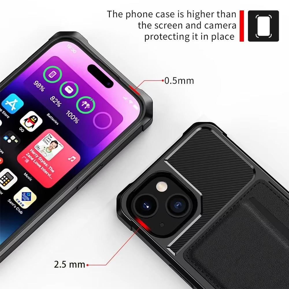 Premium Apple iPhone Hülle, MagSafe-kompatibel, Kameraobjektiv- und Bildschirmschutz, ultra dünn, stoßfest, magnetisch, vollständiger Rundumschutz, vollständige Metall-Schutzhülle