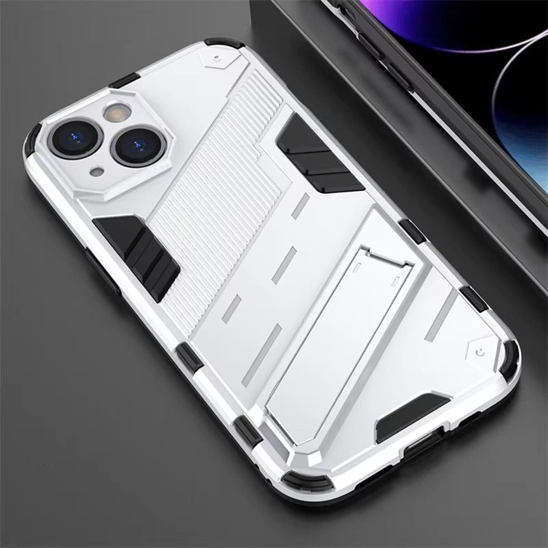 Robuste Apple iPhone Hülle, MagSafe-kompatibel, Kameraobjektiv- und Bildschirmschutz, ultra dünn, stoßfest, magnetisch, vollständiger Rundumschutz, Rüstungs-Kickstand-Hülle