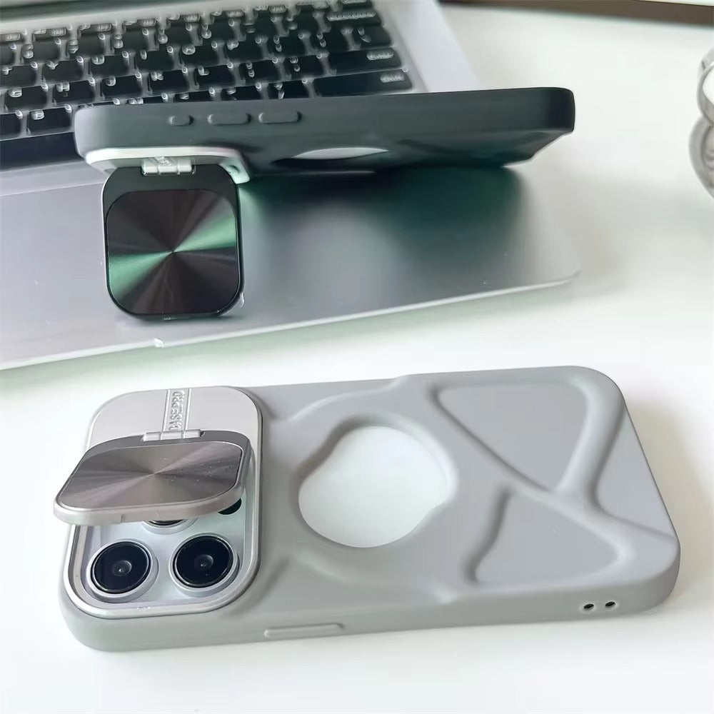 Luxury Apple iPhone Case  Ultra Thin Shockproof Magnetic Full All Around Protection Cover with Matte Bracket & Logo Window
