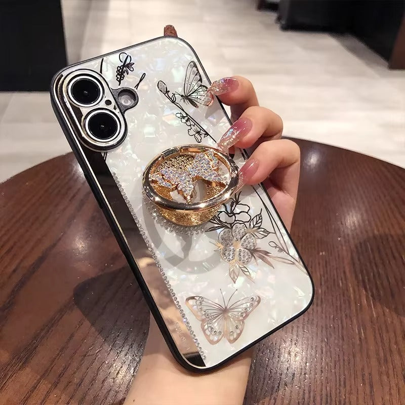 Premium Apple iPhone Hülle, MagSafe-kompatibel, Kameraobjektiv- und Bildschirmschutz, ultra dünn, stoßfest, magnetisch, vollständiger Rundumschutz, vollständige Metall-Schutzhülle