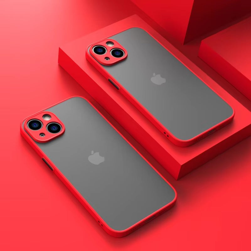 Robust Apple iPhone Case, MagSafe Compatible, Camera Lens & Screen Protection, Ultra Thin, Shockproof, Magnetic Full All Around Cover – Matte Armor Case with Clear Silicone Edges & Hard PC Back for Durable Protection