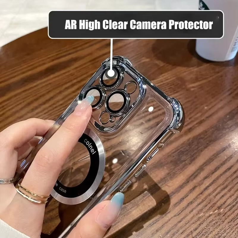 Premium Apple iPhone Case Camera Lens & Screen Protection, Ultra Thin Shockproof Magnetic Full All Around Protection Cover