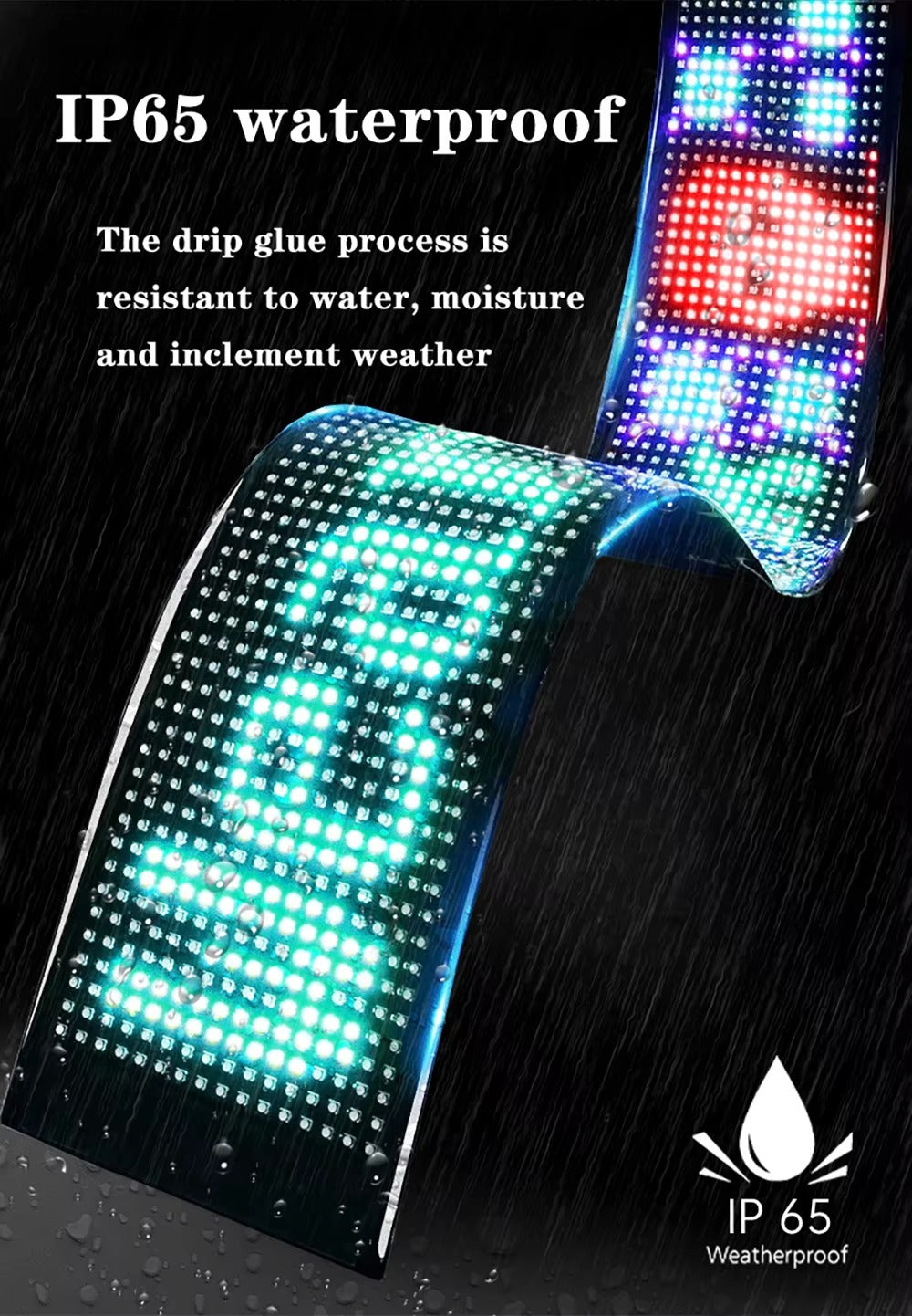 High Quality Flexible LED Matrix Panel with Bluetooth App Control, USB 5V Programmable Display Sign for Car, Storefronts, Bars, and Hotel Decor