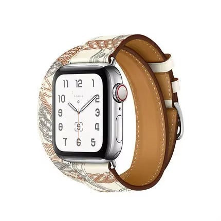 Luxury Genuine Leather Watch Band – Classic, Adjustable, Comfortable Strap for 40mm to 49mm Smartwatches, Men's and Women's 