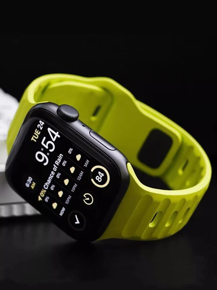 Premium Silicone Sport Watch Band – Soft, Waterproof, Adjustable Strap Compatible with 38mm to 49mm Smartwatches, Breathable & Lightweight Design