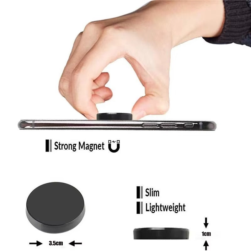 Premium, Magnetic Car Phone Holder – Mounted Stand with Strong Magnet Sticker for Apple iPhone and Other Apple Devices