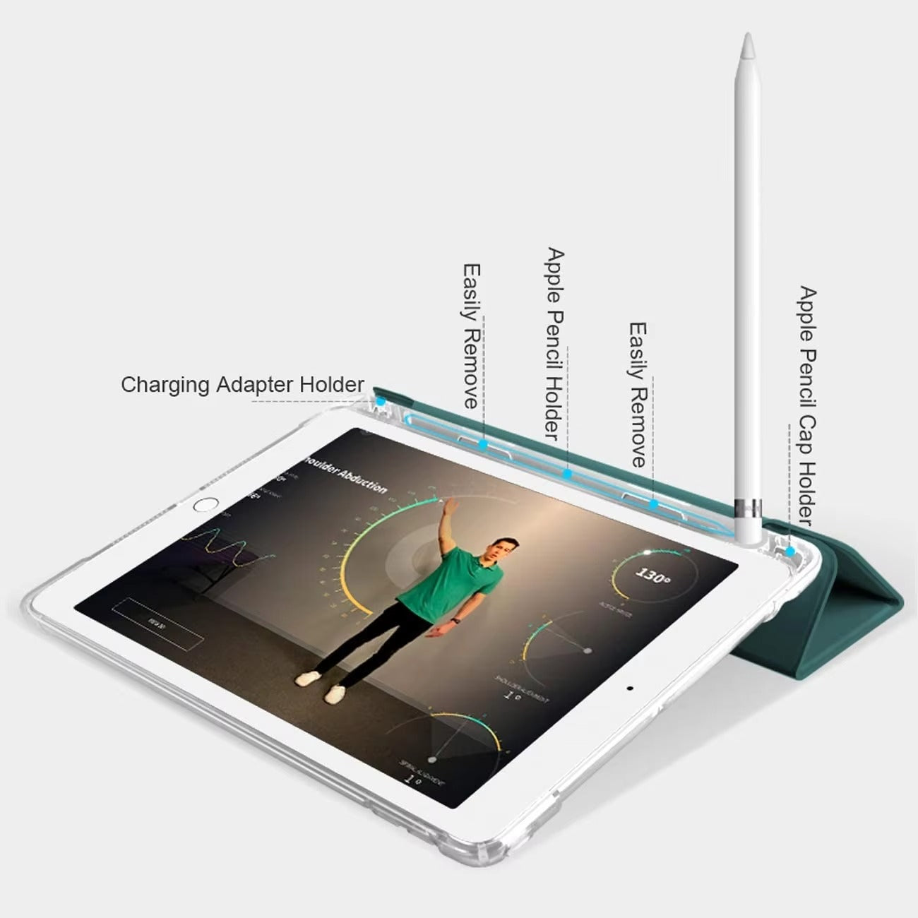 High Quality iPad Case with Pencil Holder Magnetic Cover, Auto Sleep/Wake, Compatible with 10.2", 10.5", 10.9", 11" Tablets