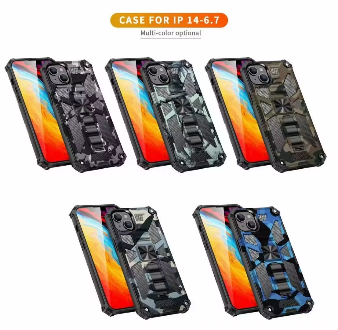 Robust Apple iPhone Case, MagSafe Compatible, Camera Lens Protection, Screen Protection, Ultra Thin, Shockproof Hybrid Armor Cover with Kickstand Grip