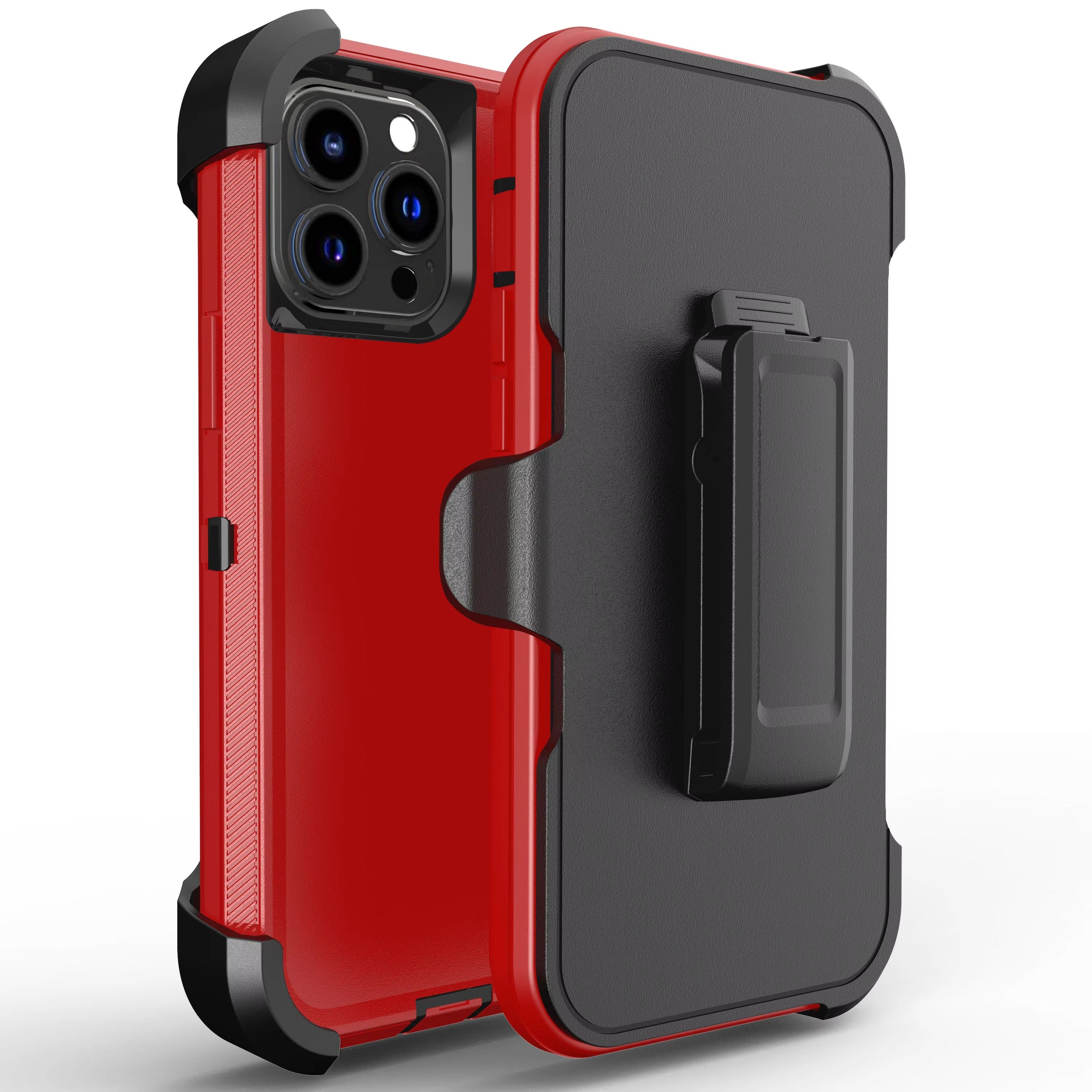 Robust Apple iPhone Case, MagSafe Compatible, Camera Lens & Screen Protection, Ultra Thin, Shockproof, Magnetic Full All Around Cover – 3-in-1 Heavy Duty Armor Case with Belt Clip & Full Body Protection