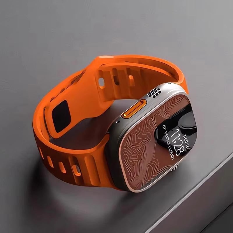Premium Silicone Sport Watch Band – Soft, Waterproof, Adjustable Strap Compatible with 38mm to 49mm Smartwatches, Breathable & Lightweight Design