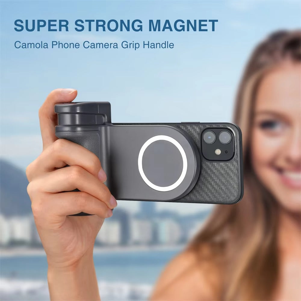 High Quality Magnetic MagSafe Phone Grip – Bluetooth Shutter Remote, Compatible with Apple iPhone and iOS Devices