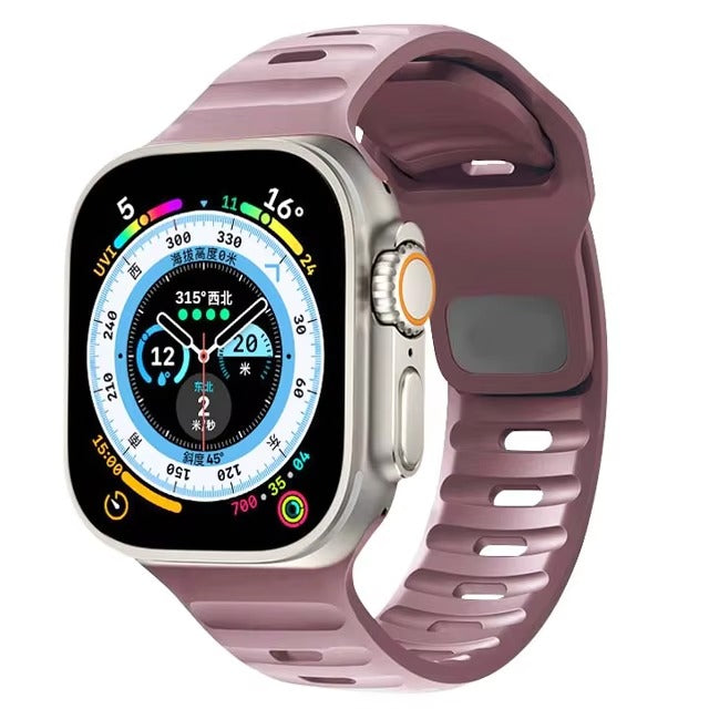 Premium Silicone Sport Watch Band – Soft, Waterproof, Adjustable Strap Compatible with 38mm to 49mm Smartwatches, Breathable & Lightweight Design