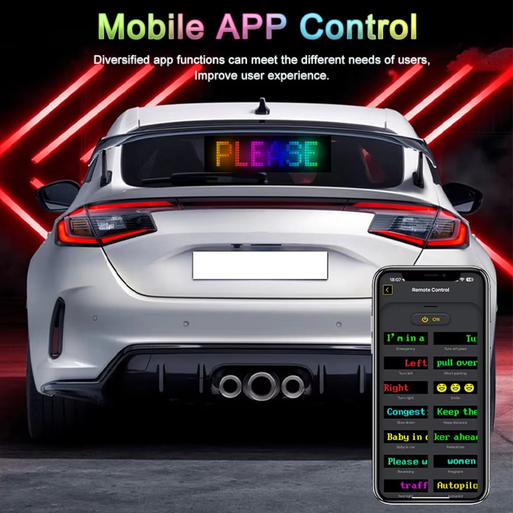 High Quality Flexible LED Matrix Panel with Bluetooth App Control, USB 5V Programmable Display Sign for Car, Storefronts, Bars, and Hotel Decor
