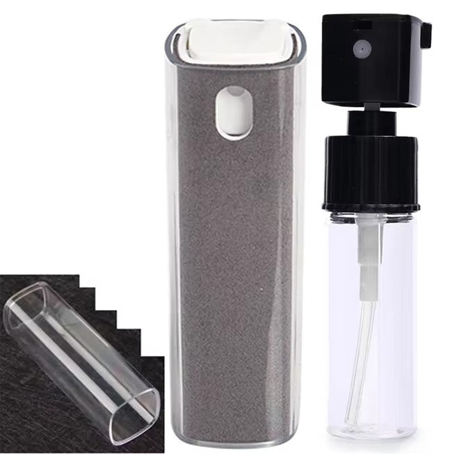 High Quality 2-in-1 Screen Cleaner Spray Reusable Cleaning Cloth for Cell Phones, iPads, Computers, Glasses, and Tablets