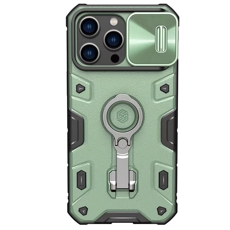 Premium Apple iPhone Case, MagSafe Compatible, Camera Lens & Screen Protection, Ultra Thin, Shockproof, Magnetic Full All Around Cover – Heavy Duty Hard PC Case with Slide Camera Cover & Built-In Kickstand