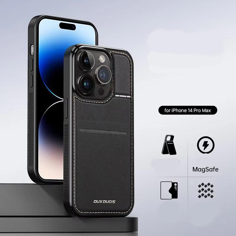 Premium Apple iPhone Hülle, MagSafe-kompatibel, Kameraobjektiv- und Bildschirmschutz, ultra dünn, stoßfest, magnetisch, vollständiger Rundumschutz, vollständige Metall-Schutzhülle