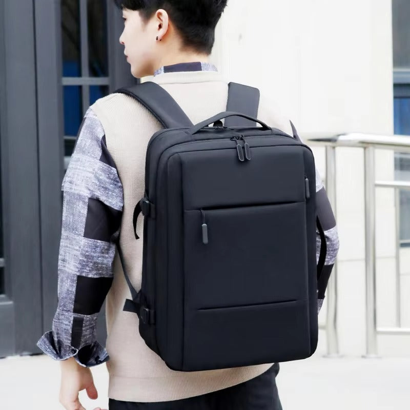 High Quality Waterproof Laptop Backpack for Men, Expandable USB Charging Bag, Business Travel School Rucksack with Large Capacity and Stylish Design