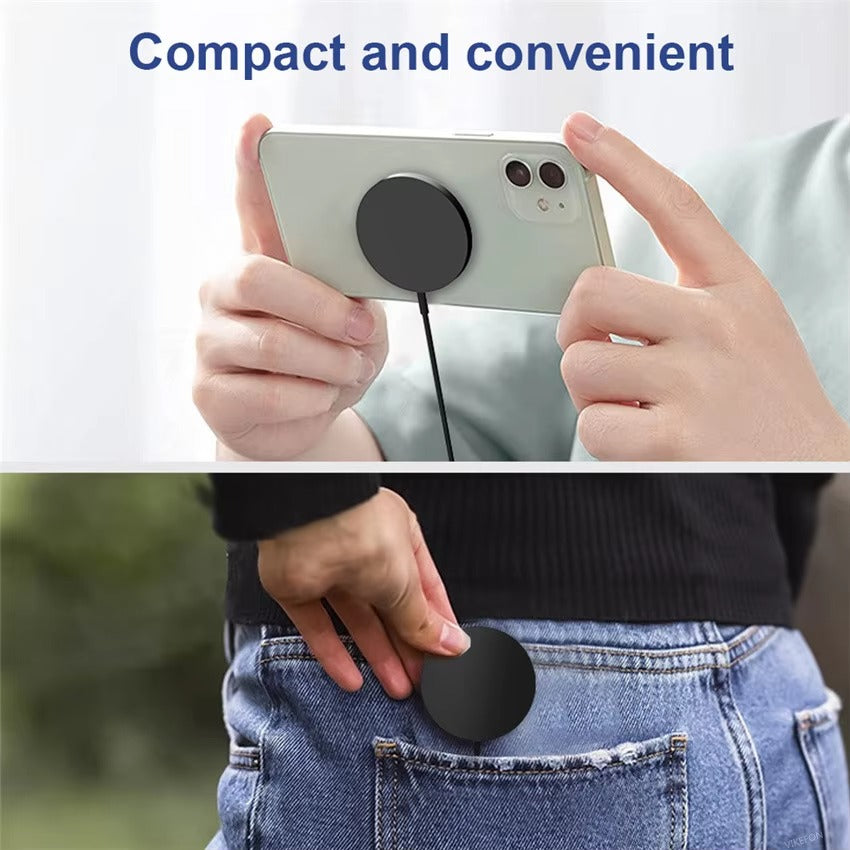 Premium, 30W Magnetic Wireless Charger Pad – Fast Charging Stand for MagSafe-Compatible iPhone, USB-A, PD Power Adapter, 