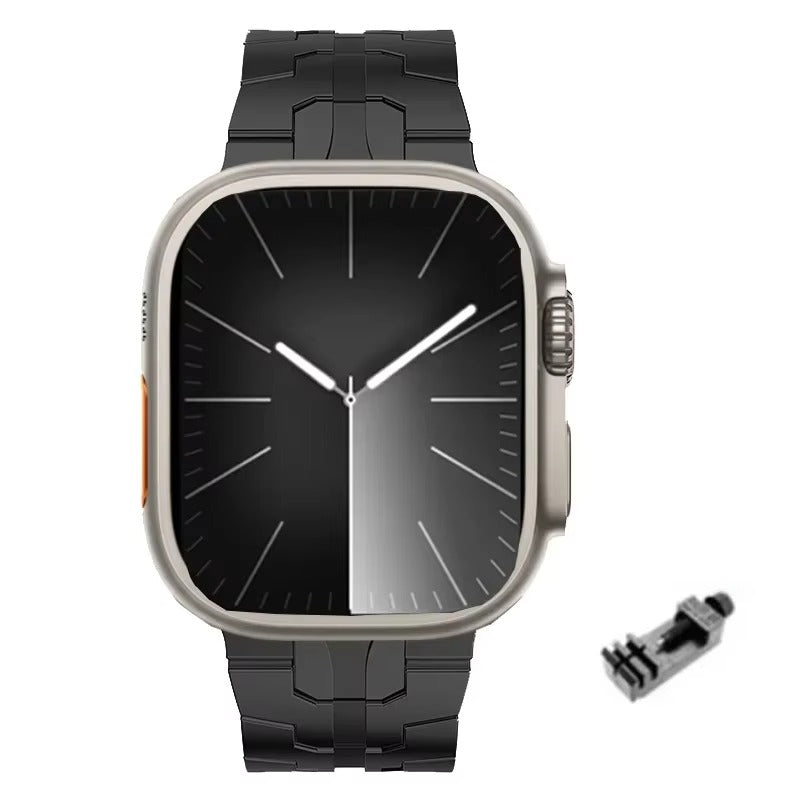 Luxury Titanium Link Watch Band – Men's Business Style Adjustable Metal Bracelet, Durable Steel Strap for 40mm to 49mm 