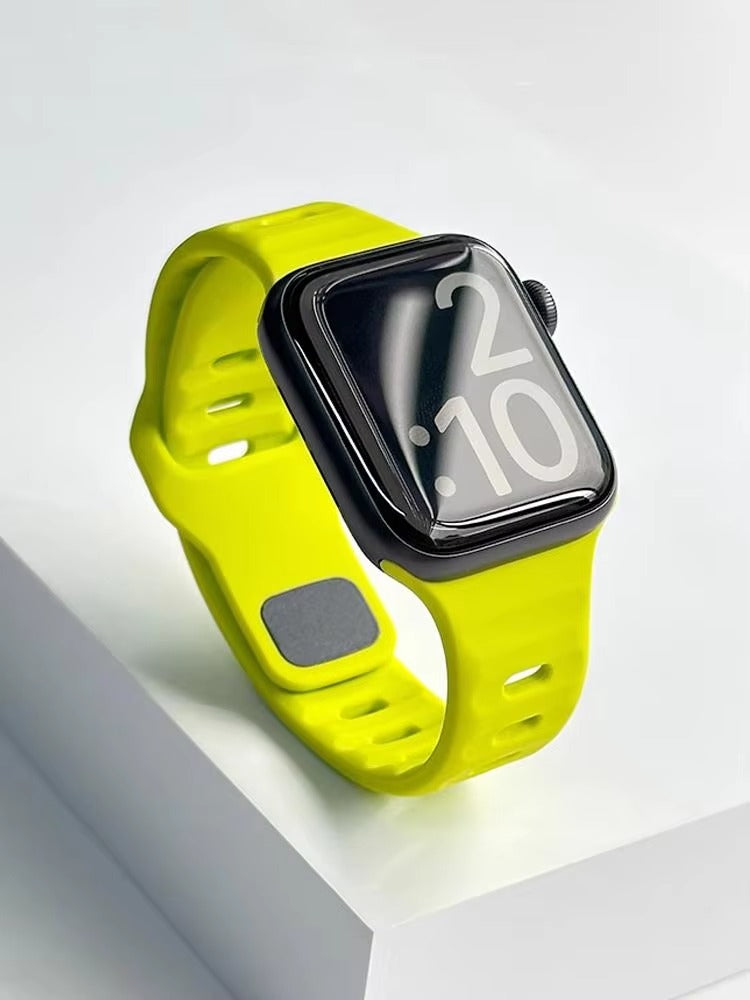 Premium Silicone Sport Watch Band – Soft, Waterproof, Adjustable Strap Compatible with 38mm to 49mm Smartwatches, Breathable & Lightweight Design