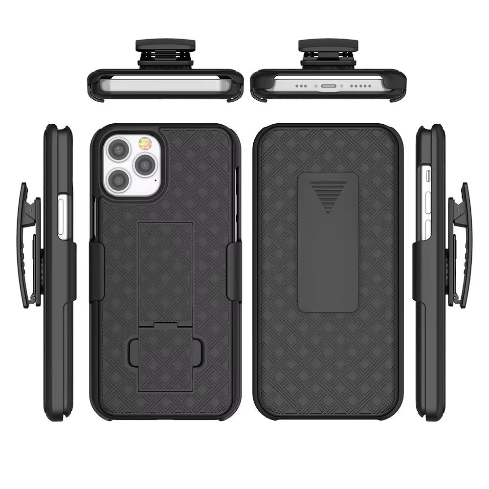 Premium Apple iPhone Case, MagSafe Compatible, Camera Lens Protection, Screen Protection, Ultra Thin, Shockproof Cover with Kickstand and Belt Clip Holster