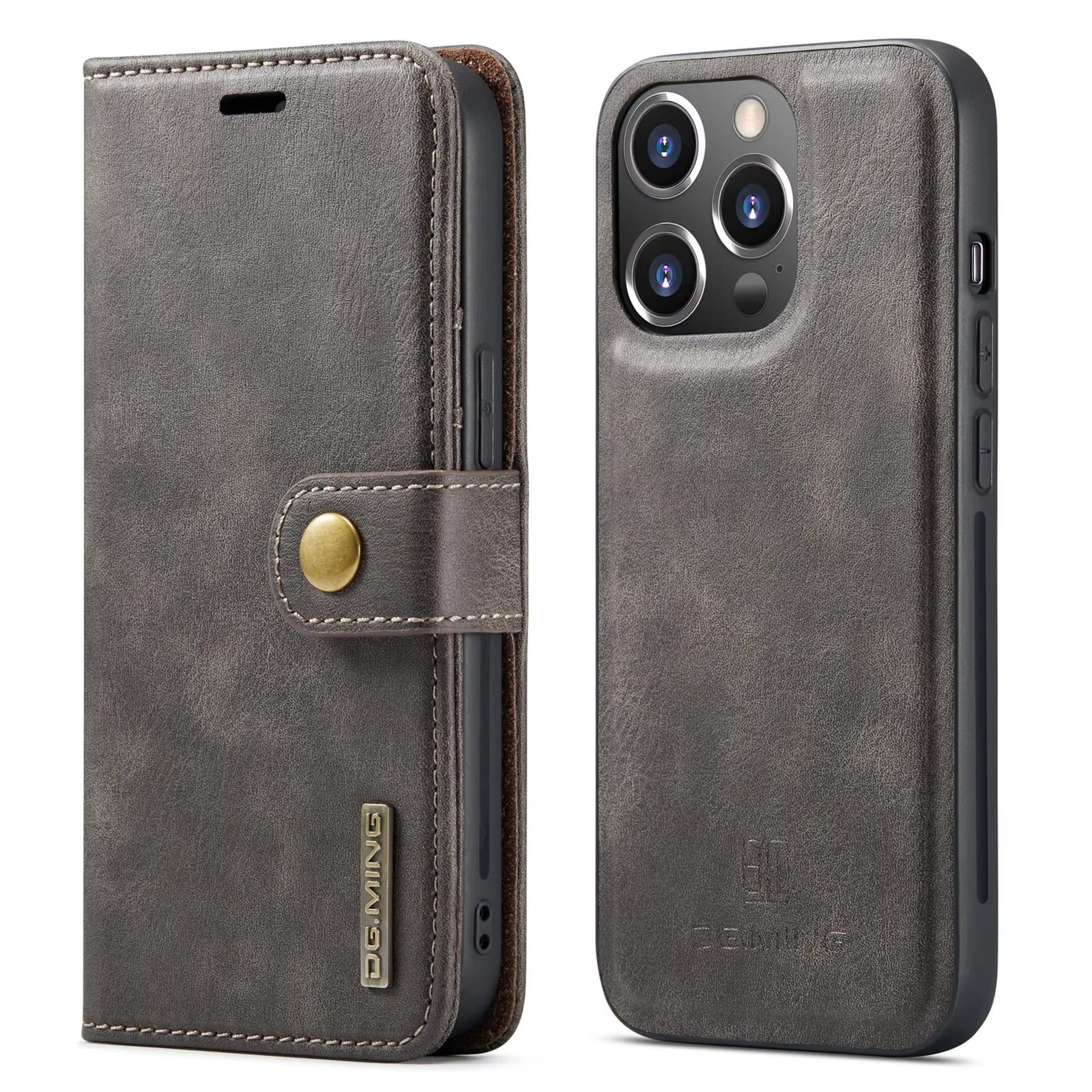 Premium Detachable Leather Apple iPhone Case, MagSafe Compatible, Ultra Thin Magnetic Shockproof Full Protection 