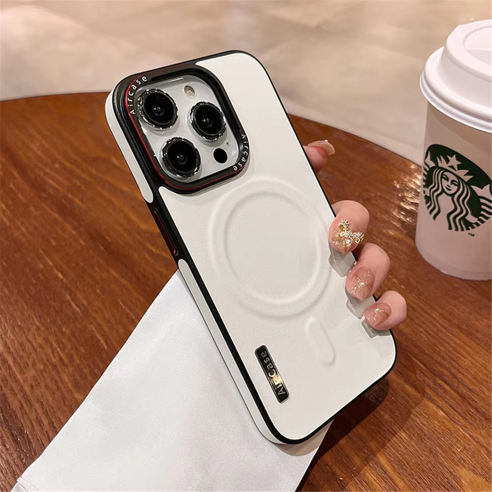Luxury Apple iPhone Case Camera Lens & Screen Protection, Ultra Thin Shockproof Magnetic Full All Around Protection Cover 