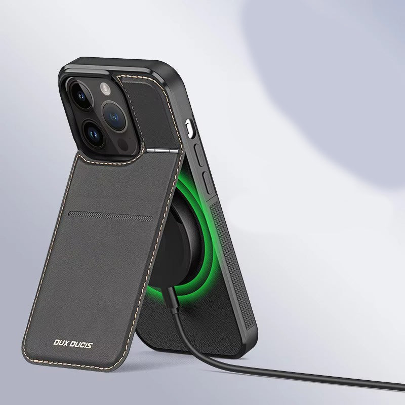 Premium Apple iPhone Hülle, MagSafe-kompatibel, Kameraobjektiv- und Bildschirmschutz, ultra dünn, stoßfest, magnetisch, vollständiger Rundumschutz, vollständige Metall-Schutzhülle