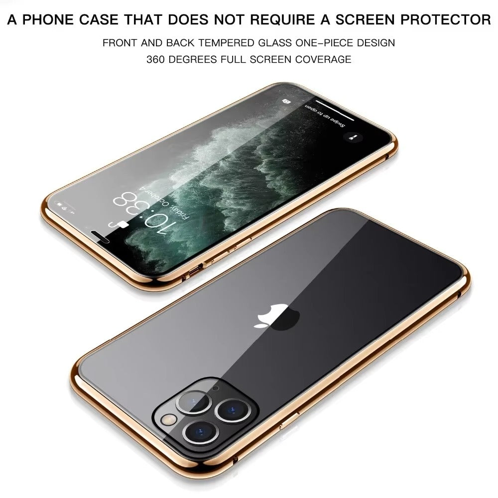 Premium Apple iPhone Case Compatible, Camera Lens & Screen Protection, Ultra Thin Magnetic Full All Around Protection Cover 